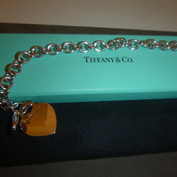 PERFECT CHRISTMAS GIFT TIFFANY & CO 18K WHT GOLD & DIAMOND HEART TAG BRACELET - Picture 11 of 16
